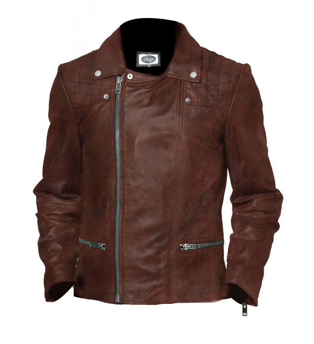 Leather Jackets Hub Mens Genuine Lambskin Leather Jacket (Black, Double Rider Jacket) - 1501120