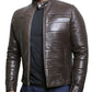  Leather Jackets Hub Mens Genuine Lambskin Leather Jacket (Black, Racer Jacket) - 1501139