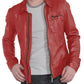  Leather Jackets Hub Mens Genuine Lambskin Leather Jacket (Black, Aviator Jacket) - 1501221