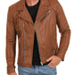  Leather Jackets Hub Mens Genuine Lambskin Leather Jacket (Black, Double Rider Jacket) - 1501260