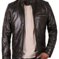  Leather Jackets Hub Mens Genuine Cowhide Leather Jacket (Black, Classic Jacket) - 1501283