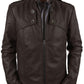  Leather Jackets Hub Mens Genuine Lambskin Leather Jacket (Black, Fencing Jacket) - 1501303