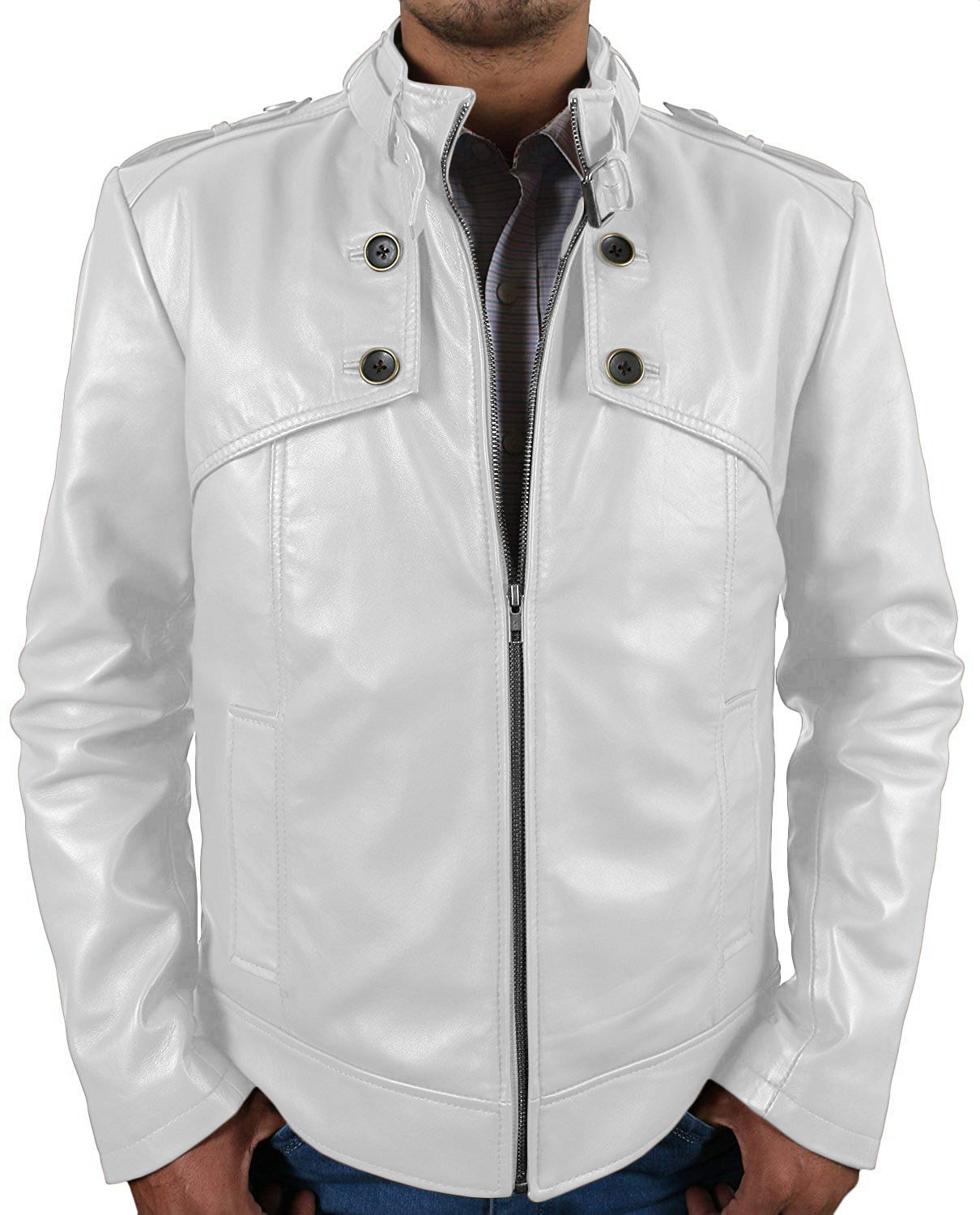 Leather Jackets Hub Mens Genuine Lambskin Leather Jacket (Black, Fencing Jacket) - 1501303