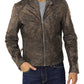  Leather Jackets Hub Mens Genuine Lambskin Leather Jacket (Black, Racer Jacket) - 1501328