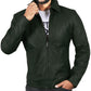  Leather Jackets Hub Mens Genuine Lambskin Leather Jacket (Black, Aviator Jacket) - 1501331