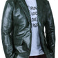  Leather Jackets Hub Mens Genuine Lambskin Leather Coat (Black, Blazer Jacket) - 1501830