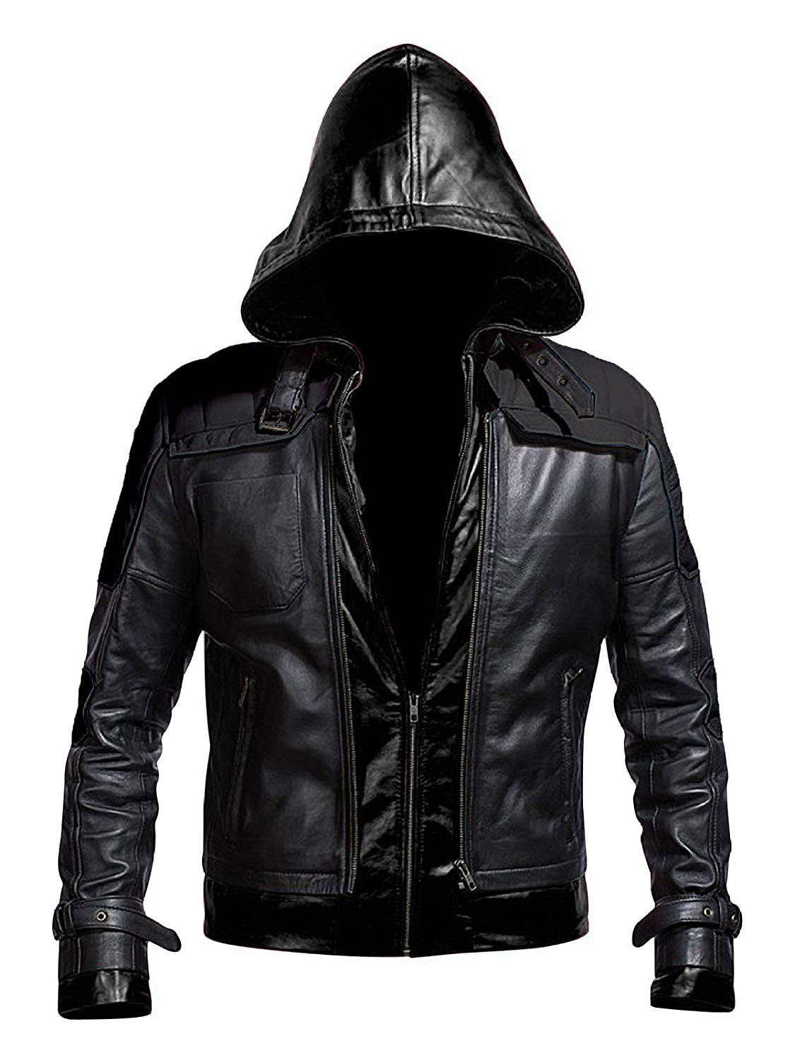 Mens high quality Handed Leather Batman Jacket