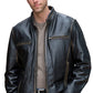  Leather Jackets Hub Mens Genuine Cowhide Leather Jacket (Black, Racer Jacket) - 1501638 - Leather Jackets Hub