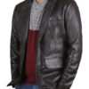 Brown@Qelira-Brown-Leather-Blazer