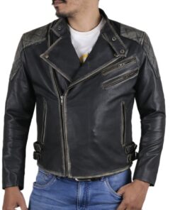 Distressed Black@Zylara-Distressed-Black-Biker-Leather-Jacket-image2
