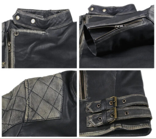 Distressed Black@Zylara-Distressed-Black-Biker-Leather-Jacket-image3