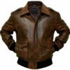 Distressed Brown@Wynara-Distressed-Brown-Bomber-Leather-Jacket