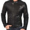 Leather Jackets Hub Mens Genuine Cowhide Leather Jacket (Black, Fencing Jacket) - 1501581 - Leather Jackets Hub