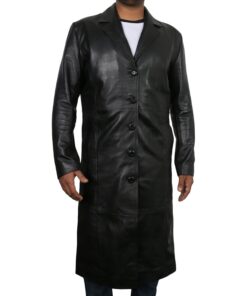Black@Iorin-Classic-Long-Leather-Trench-Coat