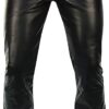 Black@Brivon-Mens-Black-Slim-Fit-Leather-Pants