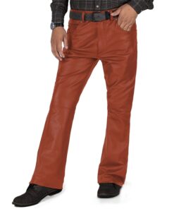 TAN@Brivon-Mens-Tan-Faux-Leather-Pants