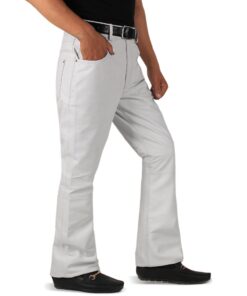 White@Brivon-Mens-White-Slim-Fit-Leather-Pants