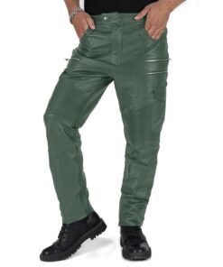 Green@Eryon-Mens-Green-Faux-Leather-Pants