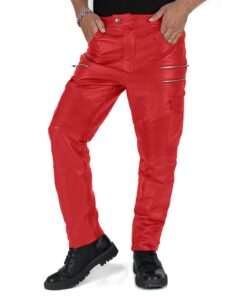 Red@Eryon-Mens-Red-Faux-Leather-Pants