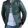Green@Glimmerix Green Bomber Leather Jacket@glimmerix-green-bomber-leather-jacket