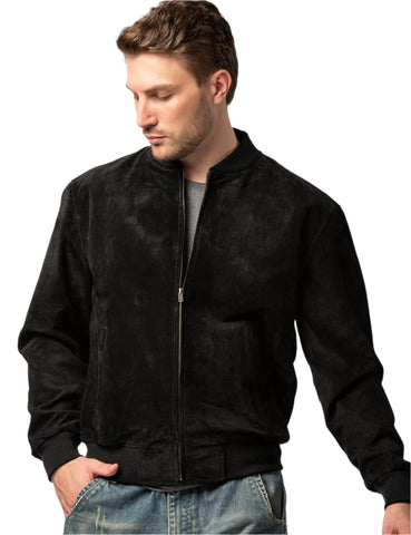 Glorix-Black-Suede-Bomber-Leather-Jacket