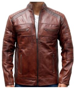 Brown@hylora-brown-classic-cafe-racer-leather-jacket