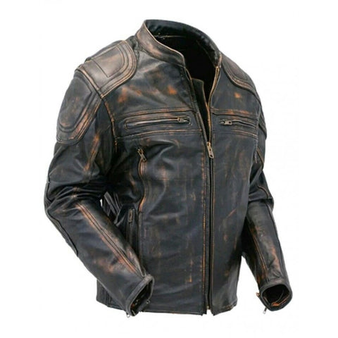 Ivinix-Black-Vintage-Cafe-Racer-Leather-Jacket