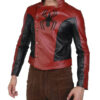 Red-Black@Tom-Holland-Spider-Man-No-Way-Home-Red-Leather-Jacket
