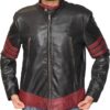 Black-Maroon@X-Men-Wolverine-Logan's-XO-Biker-Style-Leather Jacket
