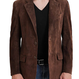 Suede-Brown@Qalira-Brown-Suede-Blazer