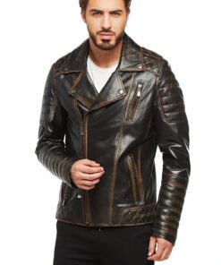 Distressed Black@Xalith-Distressed-Street-Black-Biker-Leather-Jacket