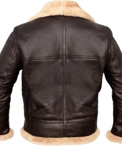 Distressed Brown@Caelix-Distressed-Brown-Double-Face-Shearling-Leather-Jacket-image2