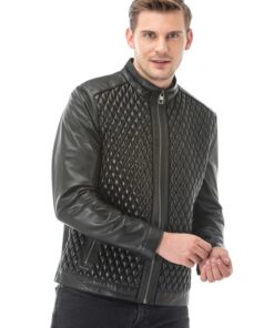 Black@Jovira-Black-Diamond-Quilted-Leather-Jacket