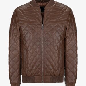Brown@Myrion-Brown-Bomber-Quilted-Leather-Jacket