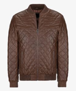 Brown@Myrion-Brown-Bomber-Quilted-Leather-Jacket