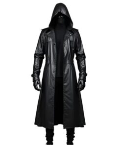 Black@Quivon-Hooded-Men's-Winter-Leather-Overcoat
