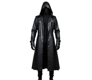 Black@Quivon-Hooded-Men's-Winter-Leather-Overcoat