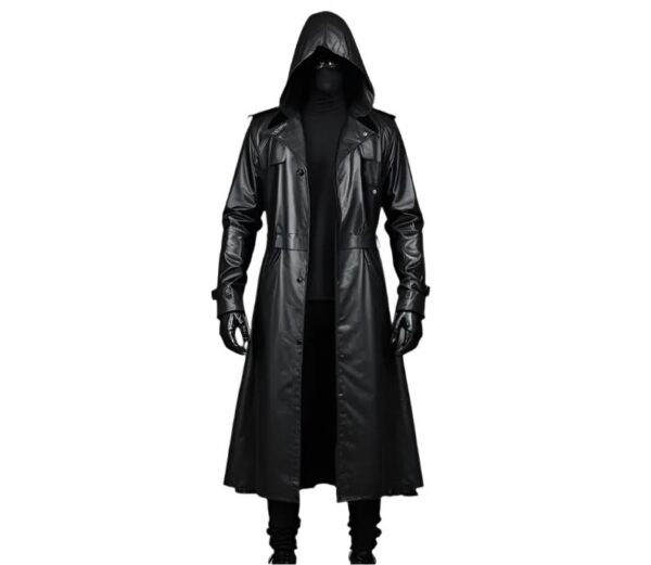 Black@Quivon-Hooded-Men's-Winter-Leather-Overcoat