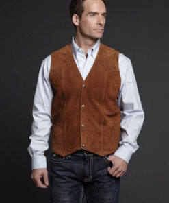 Suede-Tan@Bravion-Suede-Leather-Vest