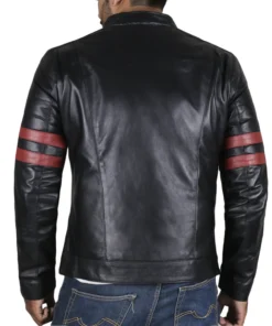 Black@Mens-Black-Leather-Motorcycle-Jacket-Retro-Style-Biker-Jacket-Back