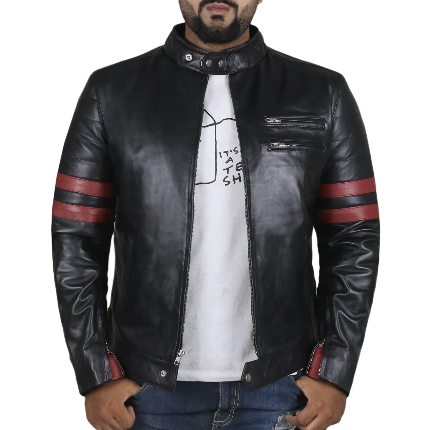 Black@Mens-Black-Leather-Motorcycle-Jacket-Retro-Style-Biker-Jacket
