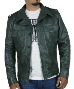 Green@pristix-green-aviator-leather-jacket