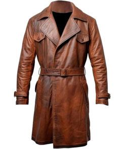Vax Brown@Qorion-Motorcycle-Leather-Duster-Coat