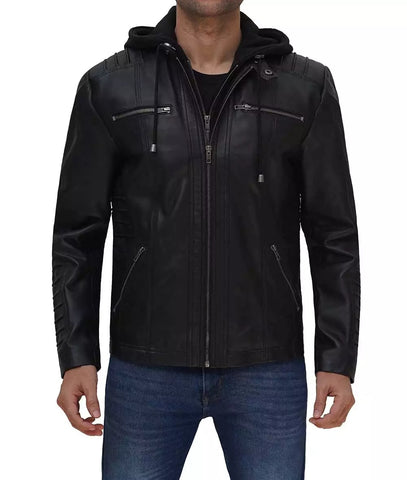 Quirin-Hooded-Black-Cafe-Racer-Leather-Jacket