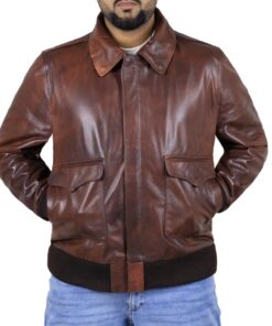 Distressed Brown@synara-distressed-brown-aviator-leather-jacket