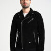 Suede-Black@Heloris-Black-Biker-Suede-Leather-Jacket