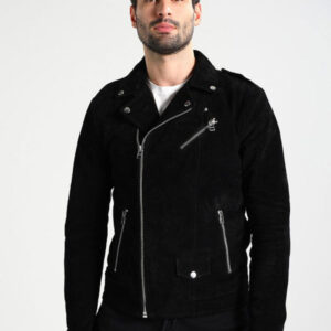 Suede-Black@Heloris-Black-Biker-Suede-Leather-Jacket
