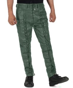 Green@Zephor-Mens-Green-Leather-Motorcycle-Pants