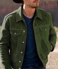 Green@Yloria-Green-Suede-Leather-Jacket