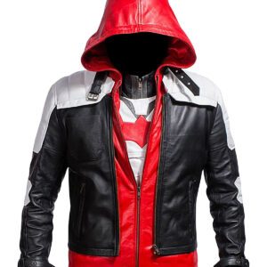 Black-White-Red - Costume@Arkham-Red-Hood Batman-Leather-Jacket-&-Costume
